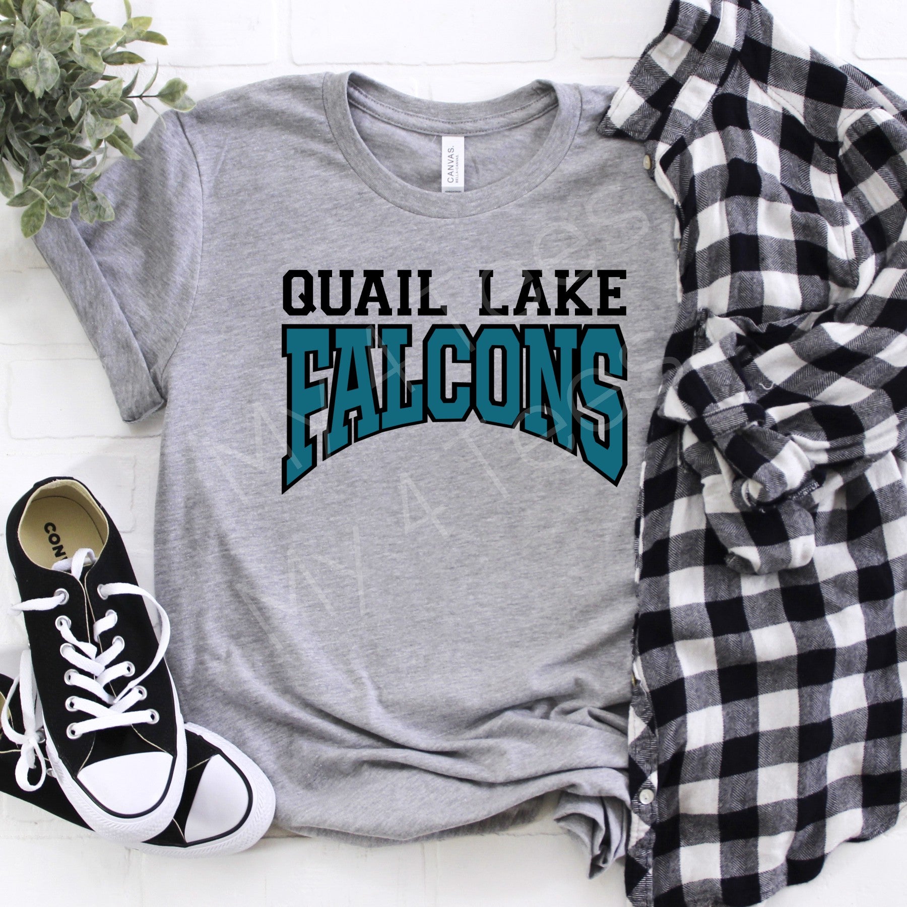 SCHOOL SPIRIT SHIRTS  |  Bottom arched font shirts in BLACK or GREY  |  Adult & Youth sizes