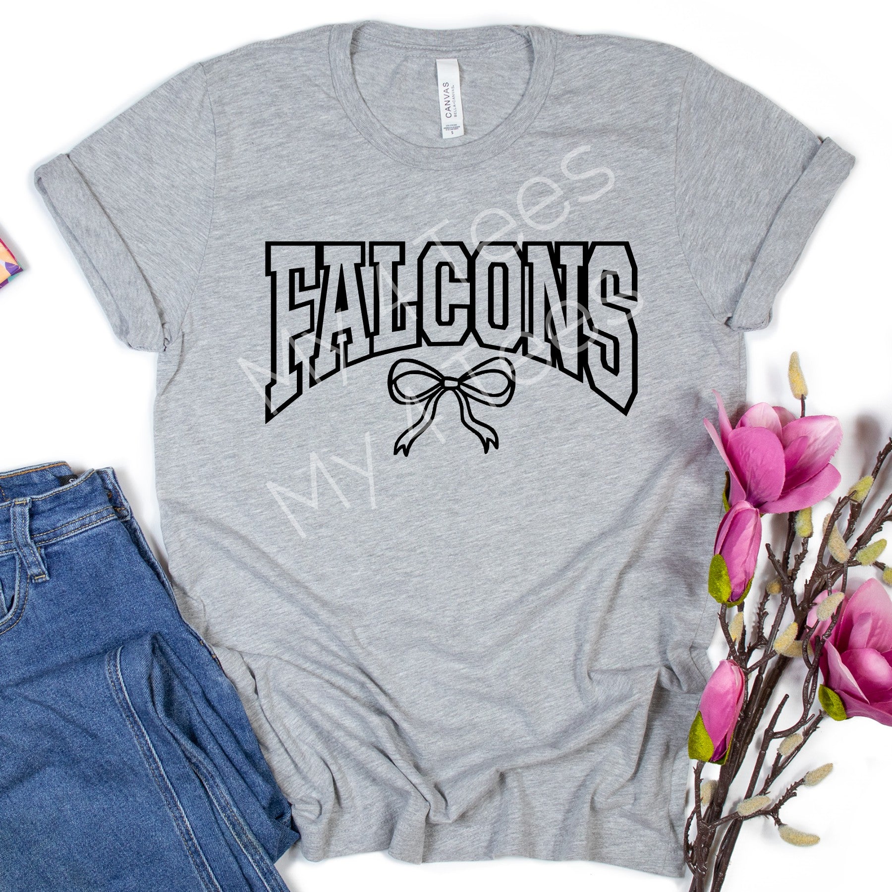 SCHOOL SPIRIT SHIRT  |  BOW shirt in BLACK or GREY  |  Adult & Youth sizes