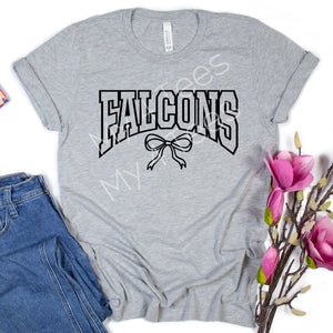 SCHOOL SPIRIT SHIRT  |  BOW shirt in BLACK or GREY  |  Adult & Youth sizes
