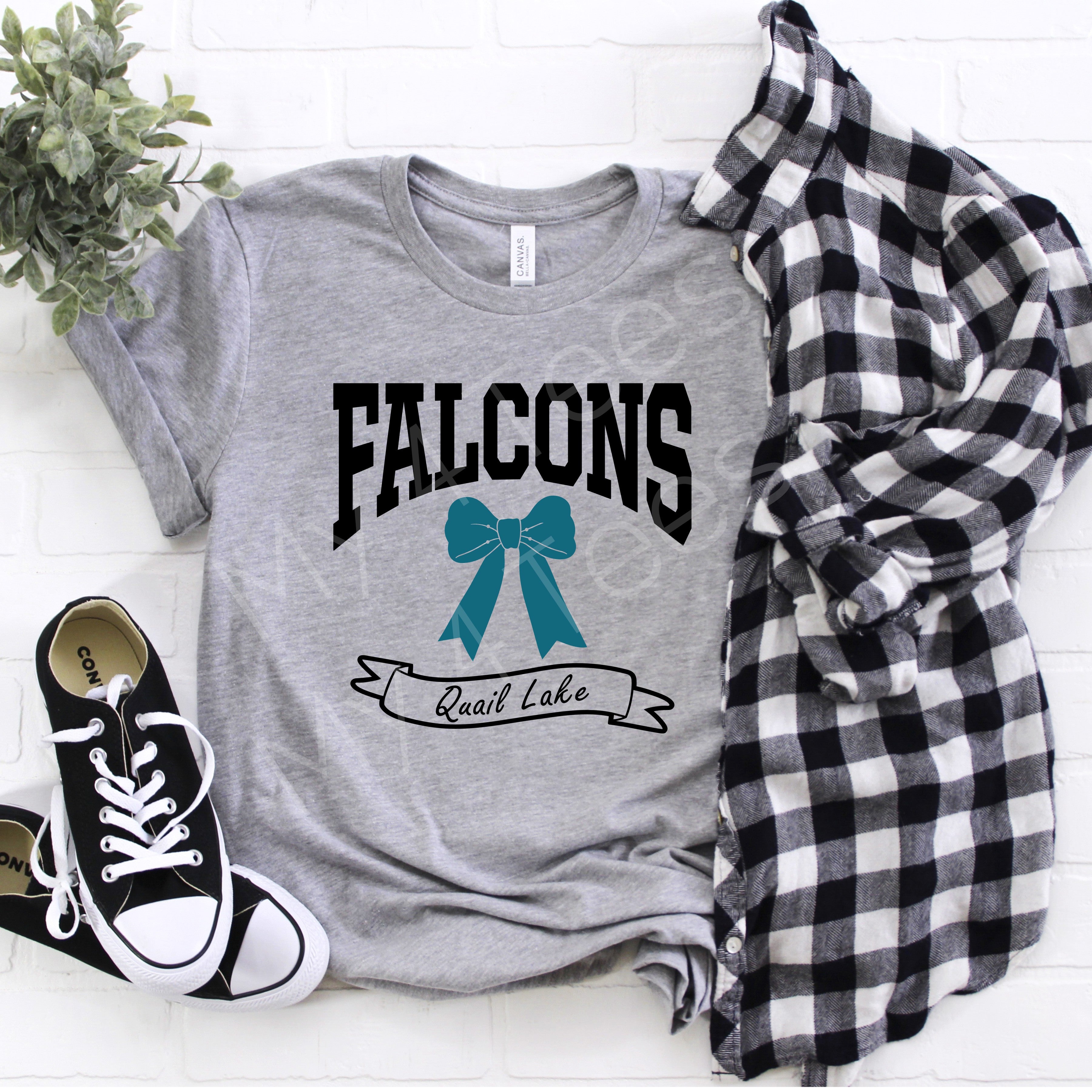 SCHOOL SPIRIT SHIRT  |  BOW shirt in GREY  |  Adult & Youth sizes