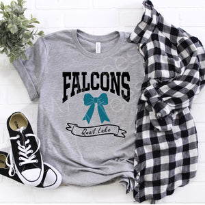 SCHOOL SPIRIT SHIRT  |  BOW shirt in GREY  |  Adult & Youth sizes