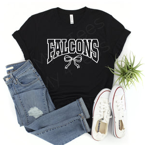 SCHOOL SPIRIT SHIRT  |  BOW shirt in BLACK or GREY  |  Adult & Youth sizes