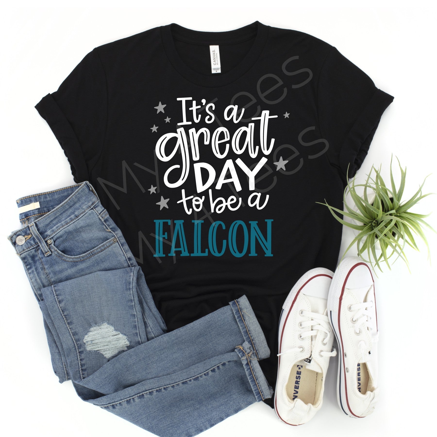 SCHOOL SPIRIT SHIRTS  |  GREAT DAY TO BE A FALCON design in BLACK or GREY  |  Adult & Youth sizes