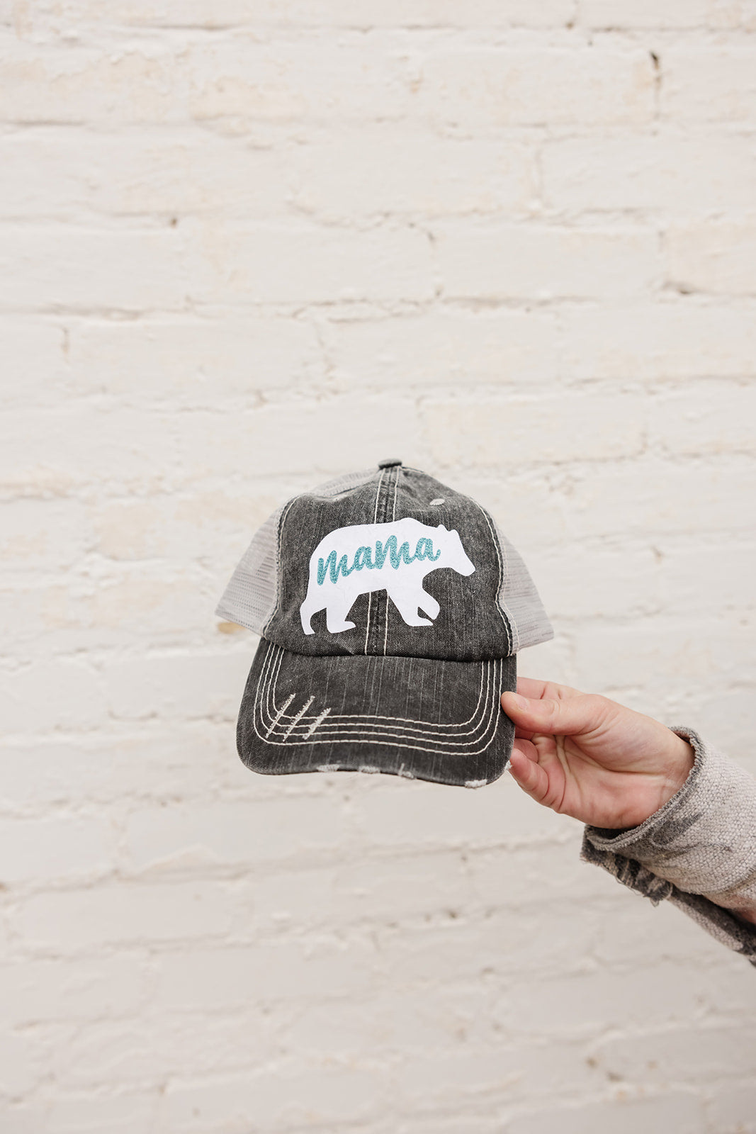 Mama bear hat  |  Mama bear distressed vintage trucker cap
