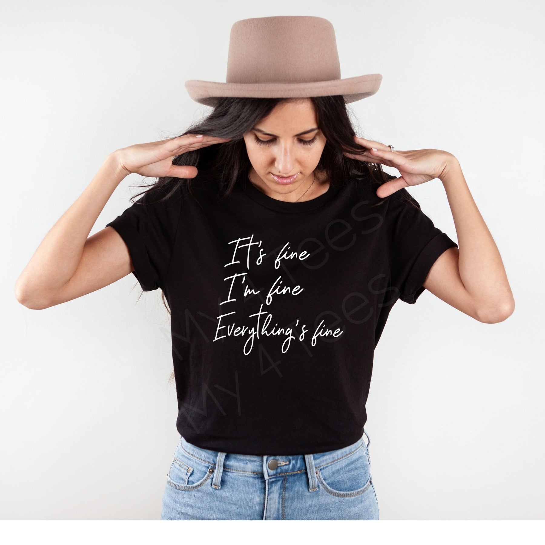 It's Fine   I'm Fine    Everything's Fine  |  Athletic Grey or Black graphic tee