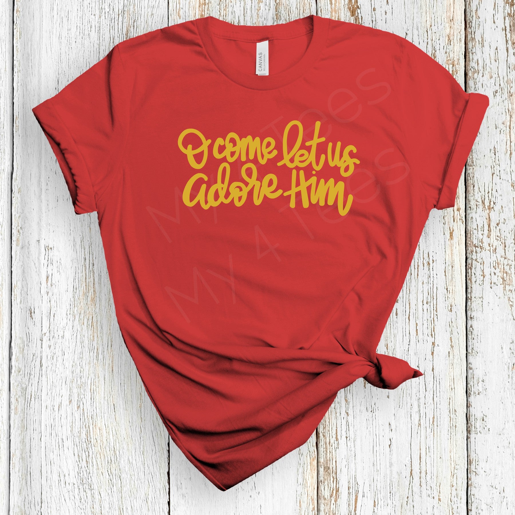 O come let us Adore Him Christmas graphic tee in adult sizes  |  Holiday t-shirt in adult sizes
