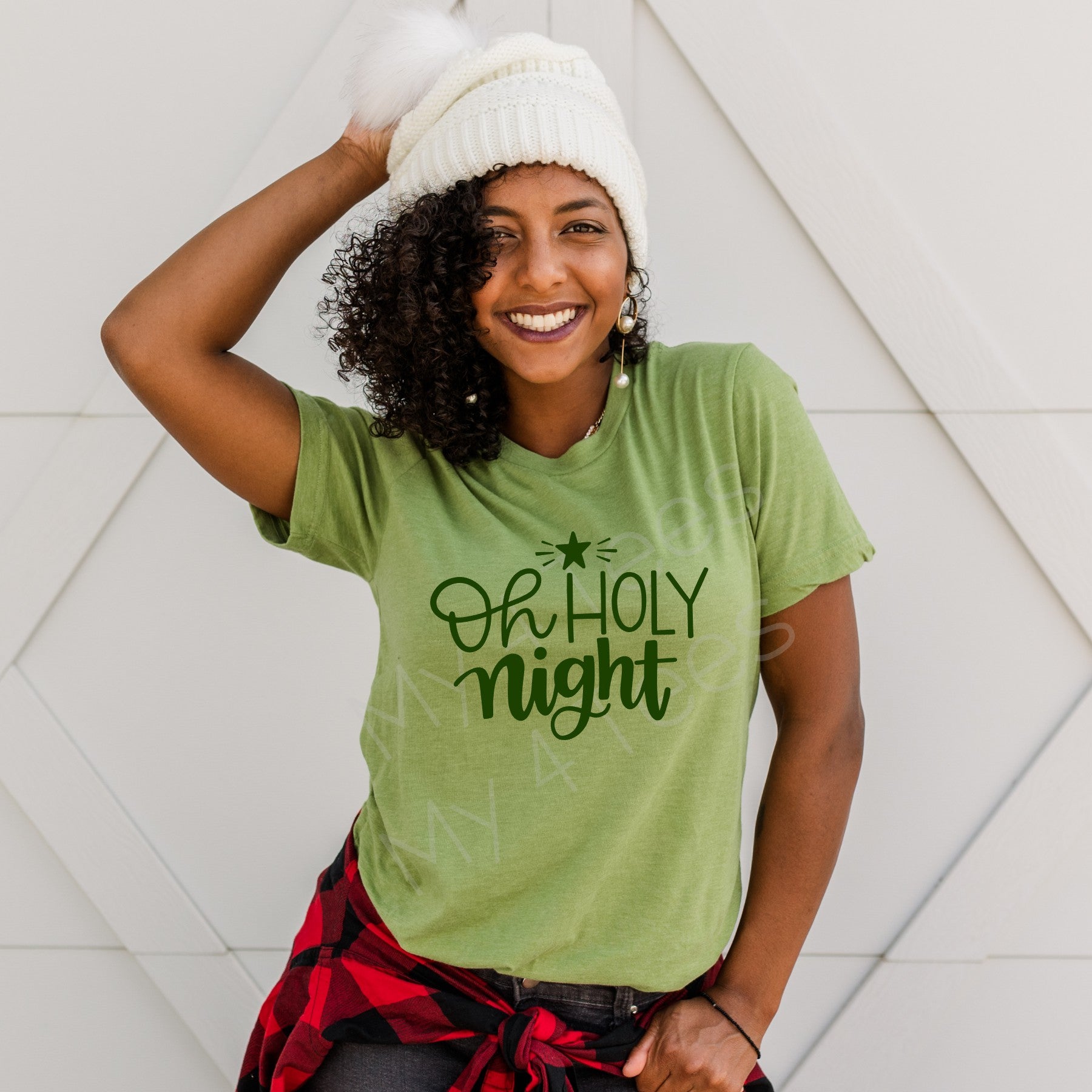 Oh Holy Night Holiday graphic tee in adult unisex sizes  |  Christmas tee in adult sizes
